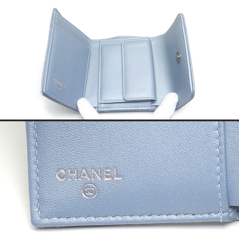 Chanel Camellia Small Flap Wallet Trifold Wallet A83570