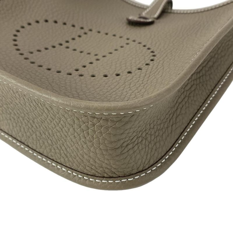 Hermes Shoulder Bag Evelyn Tpmamazon Etoupe × Blue Indigo Gold Hardware