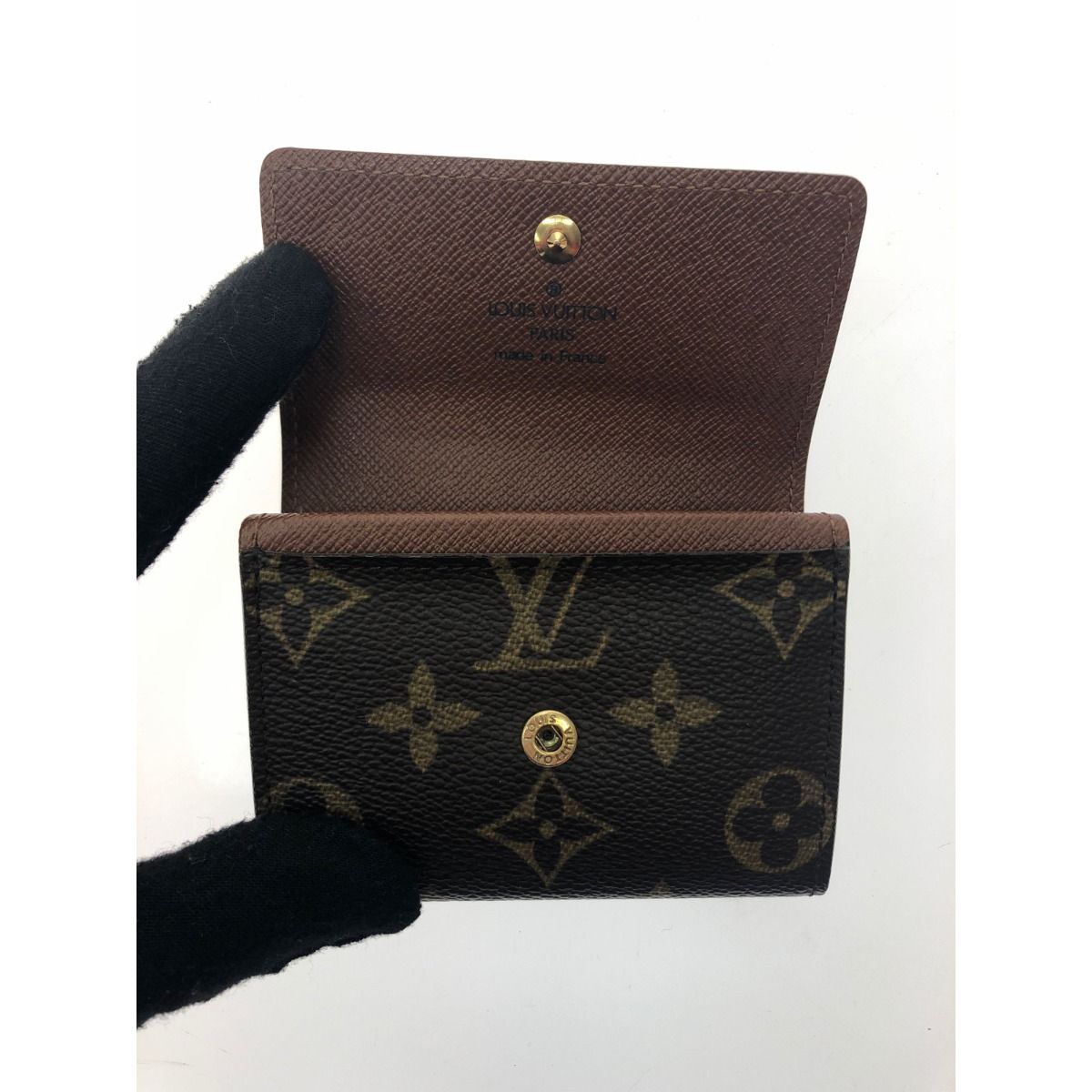 Louis Vuitton Women's Coin Case Monogram Portomone Plat M61930 Brown