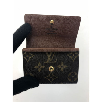 Louis Vuitton Women's Coin Case Monogram Portomone Plat M61930 Brown