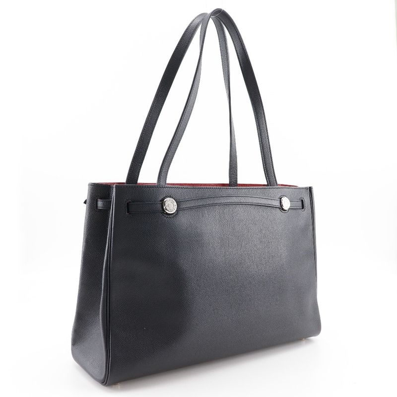 Hermes Cabas Na Vaux Epson Black □H Ladies Tote Bag