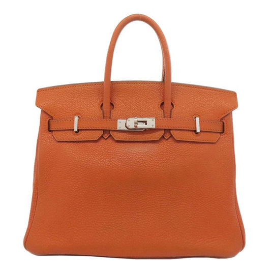 Hermes Birkin 25 Silver Hardware Handbag Togo Women