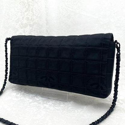 Chanel New Travel Line Choco Bar Shoulder Bag Black — view 2