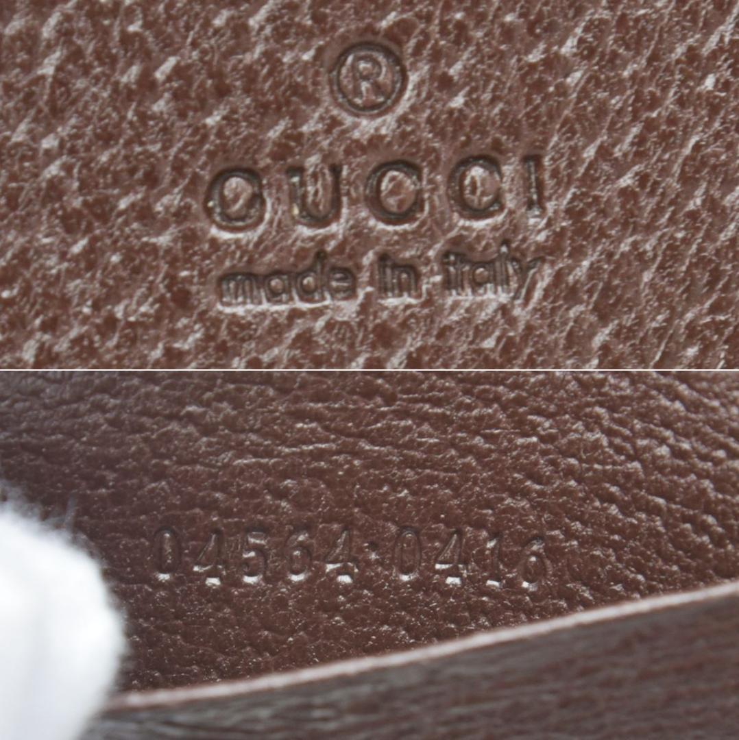 Gucci Key Case Key Holder GG Canvas Leather Beige