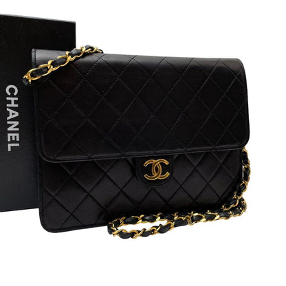 Chanel Quilted Lambskin CC Logo Chain Shoulder Bag