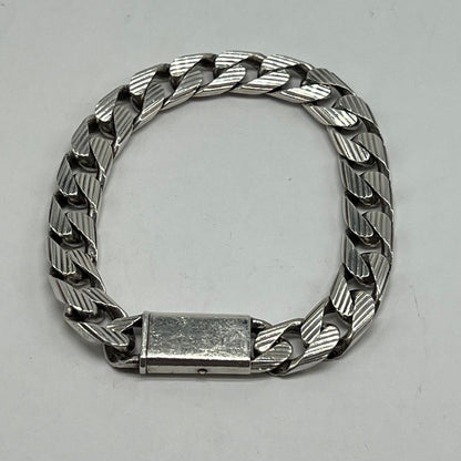 Gucci Golmet Stripe Chain Bracelet Silver 19 — view 2