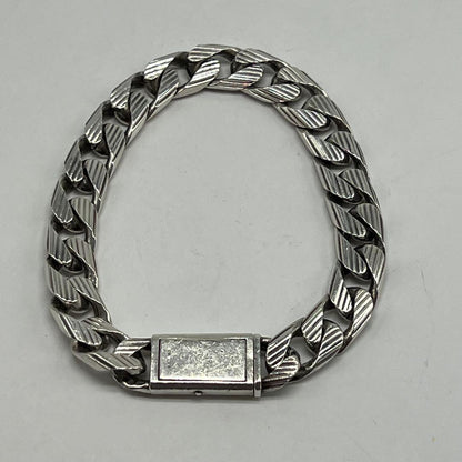 Gucci Golmet Stripe Chain Bracelet Silver 19 — view 3