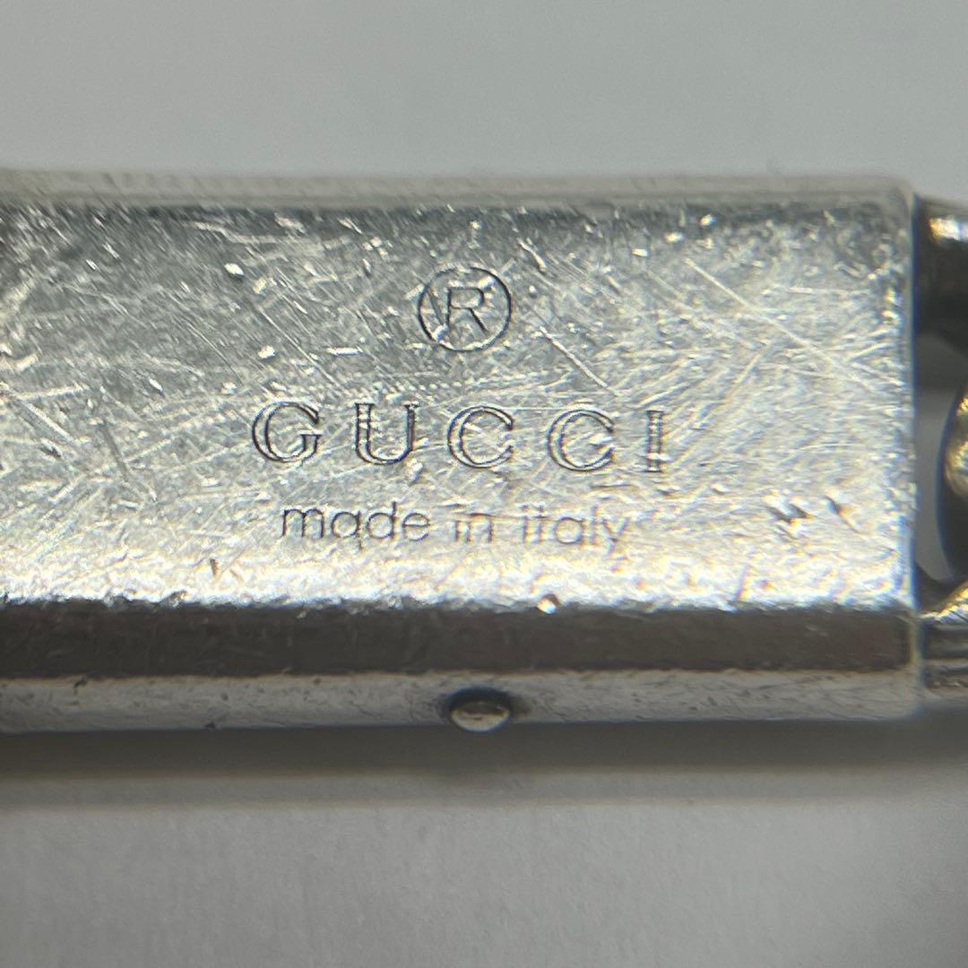 Gucci Golmet Stripe Chain Bracelet Silver 19 — view 4
