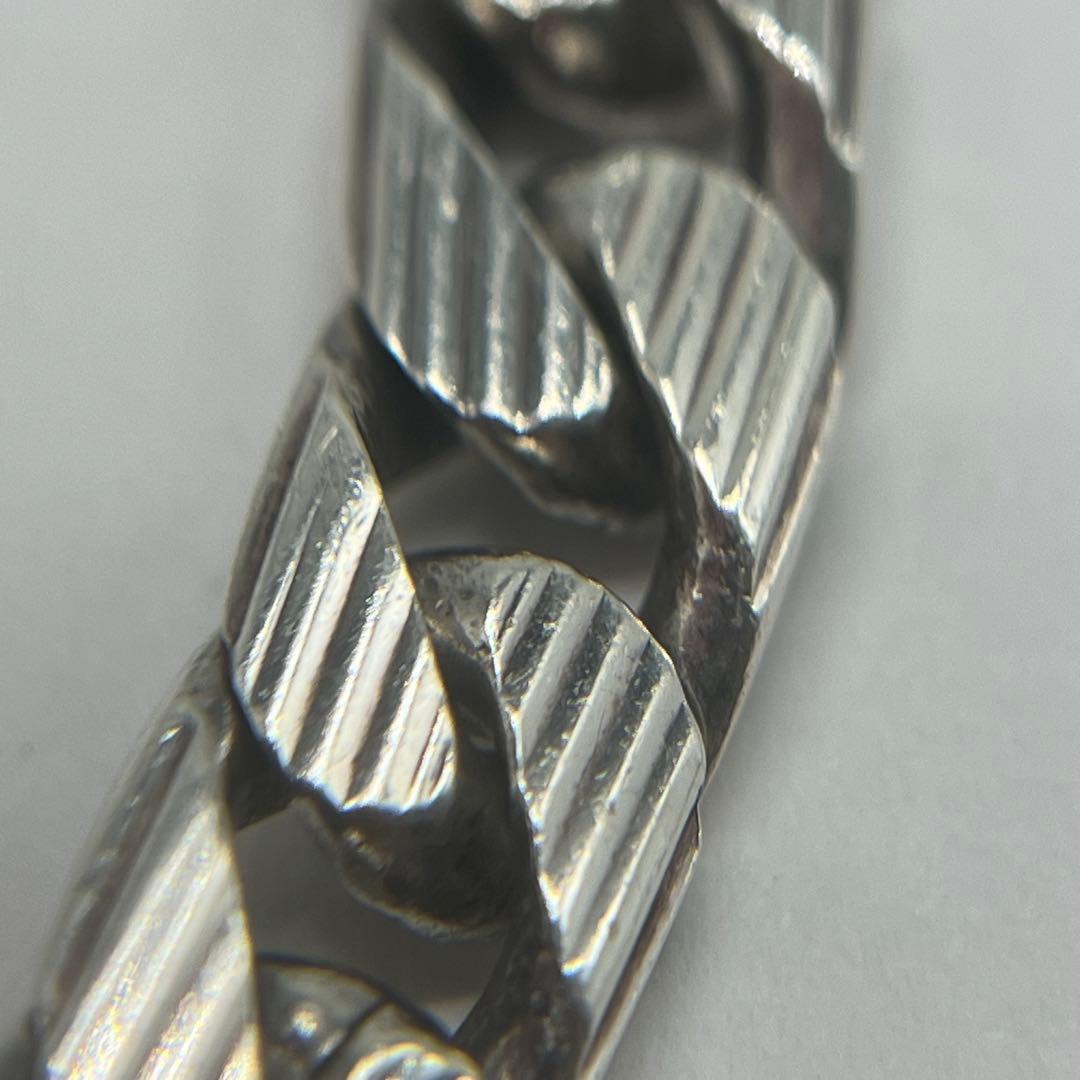 Gucci Golmet Stripe Chain Bracelet Silver 19 — view 6