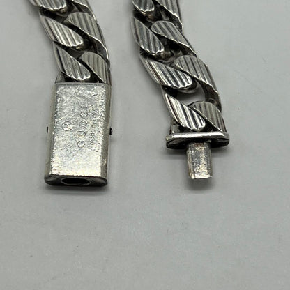 Gucci Golmet Stripe Chain Bracelet Silver 19 — view 7
