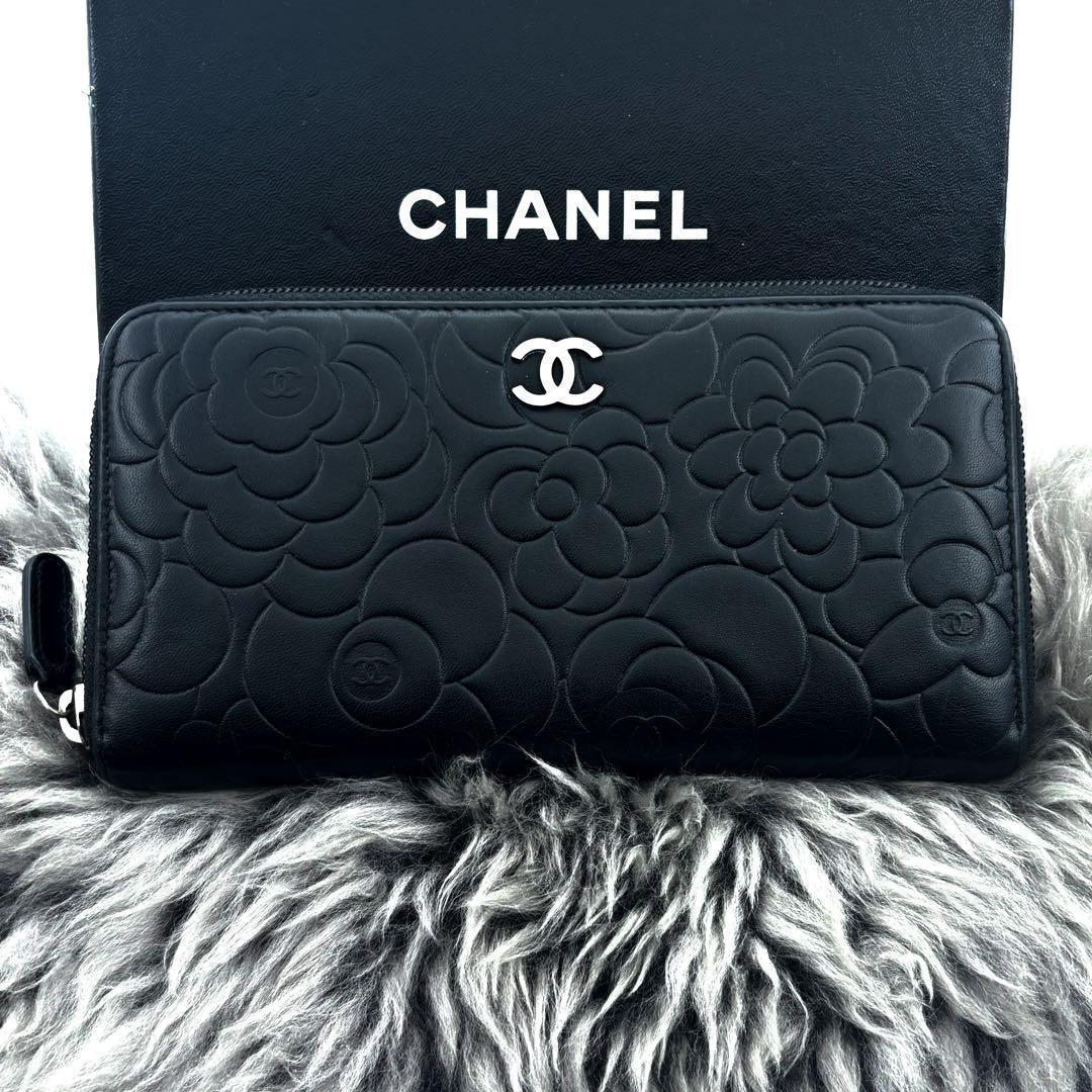Chanel Wallet Camellia Wallets Black — view 2
