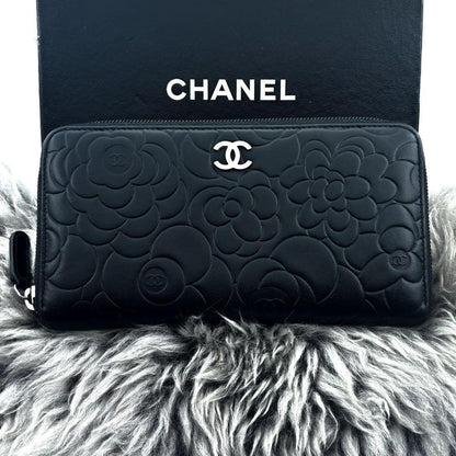 Chanel Wallet Camellia Wallets Black — view 2