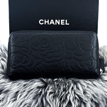 Chanel Wallet Camellia Wallets Black — view 3