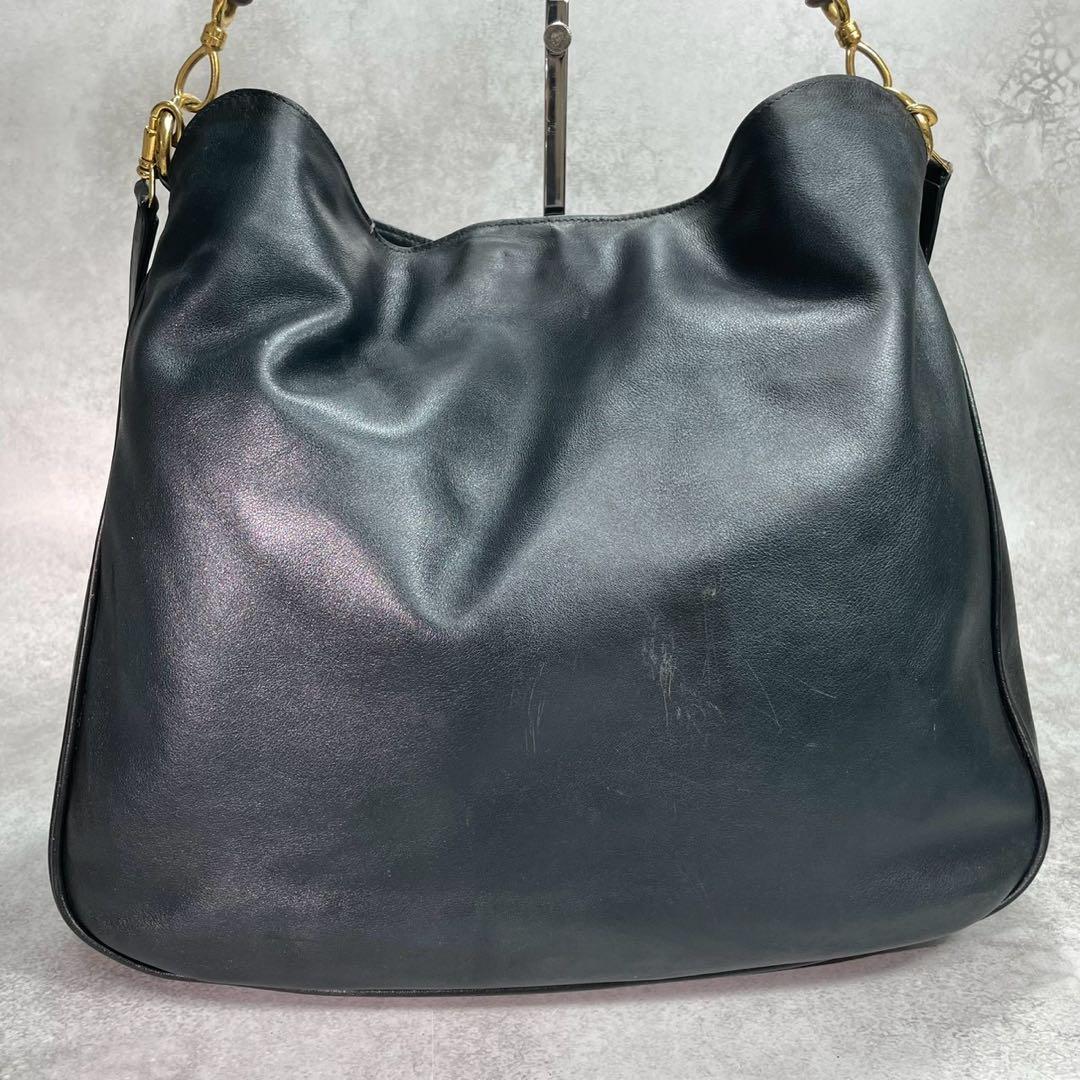 Gucci Shoulder Bag 2-Way Bamboo Black Leather — view 2