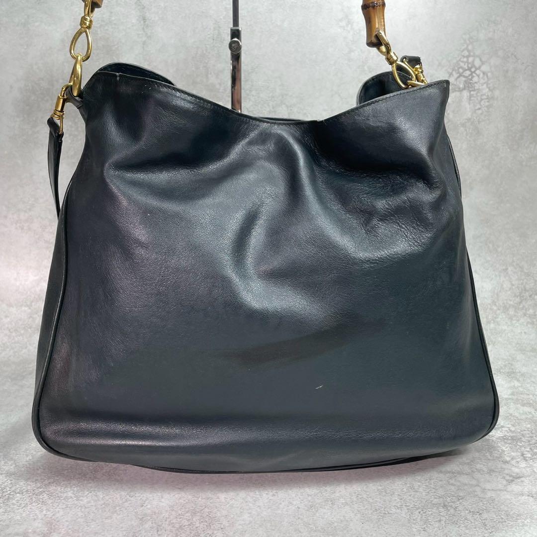 Gucci Shoulder Bag 2-Way Bamboo Black Leather — view 3