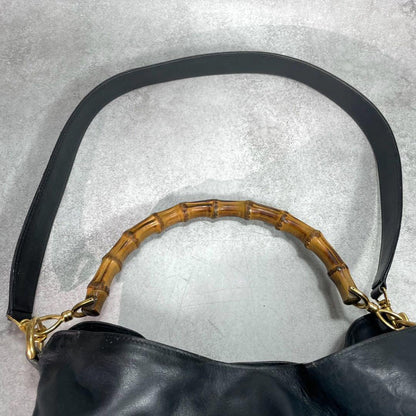 Gucci Shoulder Bag 2-Way Bamboo Black Leather — view 4