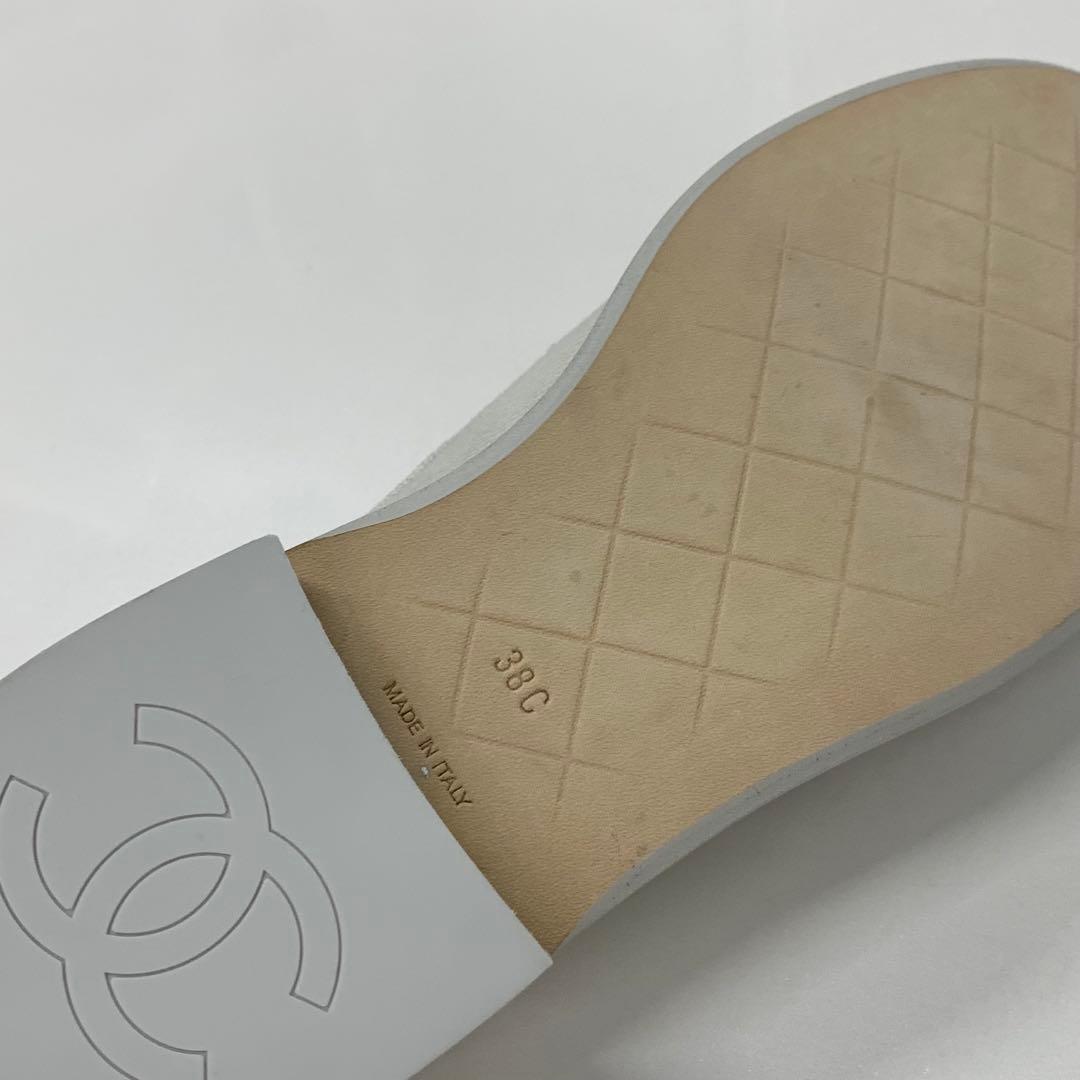 Chanel Canvas CC Logo Turnlock Loafers Denim Light Blue — view 8
