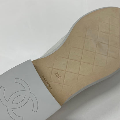 Chanel Canvas CC Logo Turnlock Loafers Denim Light Blue — view 8