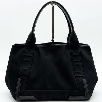 Balenciaga Navy Cabas S Canvas Leather Black Tote Bag — view 3