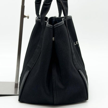 Balenciaga Navy Cabas S Canvas Leather Black Tote Bag — view 6