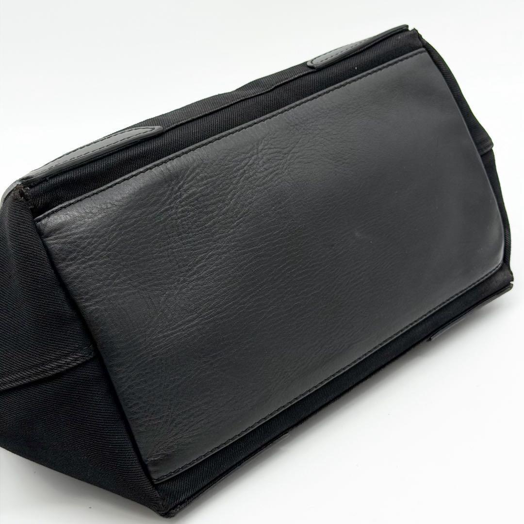 Balenciaga Navy Cabas S Canvas Leather Black Tote Bag — view 7