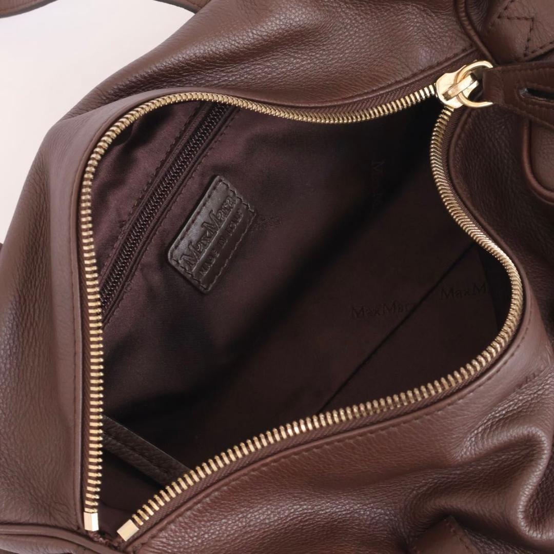 Max Mara Maxmara Shoulder Bag Mini Boston Leather Brown — view 3