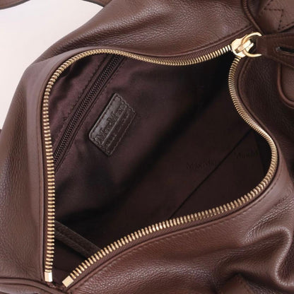 Max Mara Maxmara Shoulder Bag Mini Boston Leather Brown — view 3