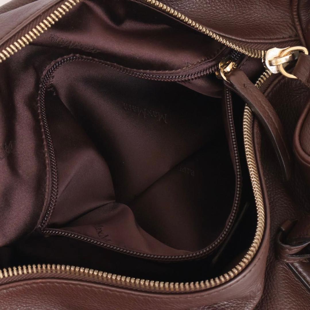 Max Mara Maxmara Shoulder Bag Mini Boston Leather Brown — view 4