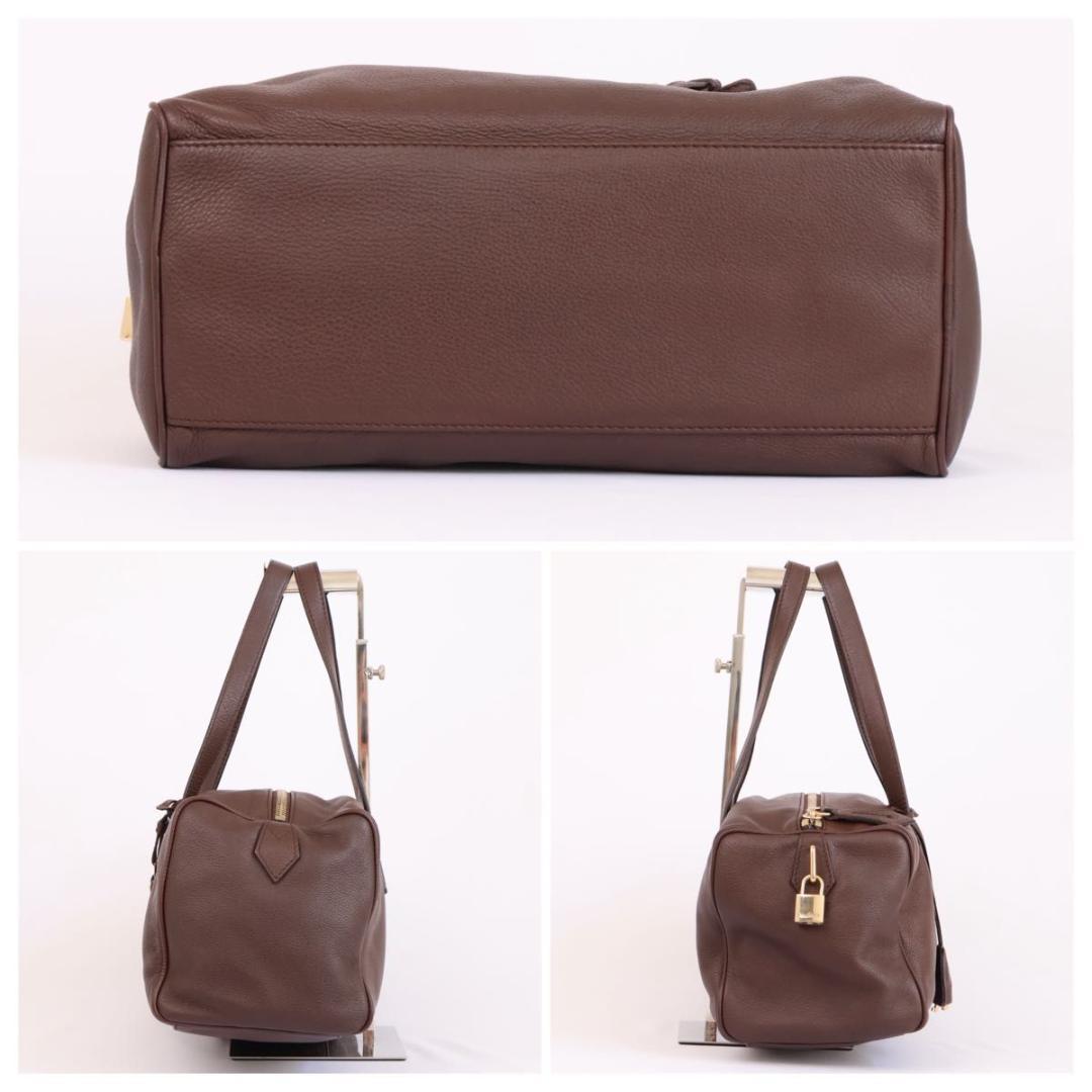 Max Mara Maxmara Shoulder Bag Mini Boston Leather Brown — view 6