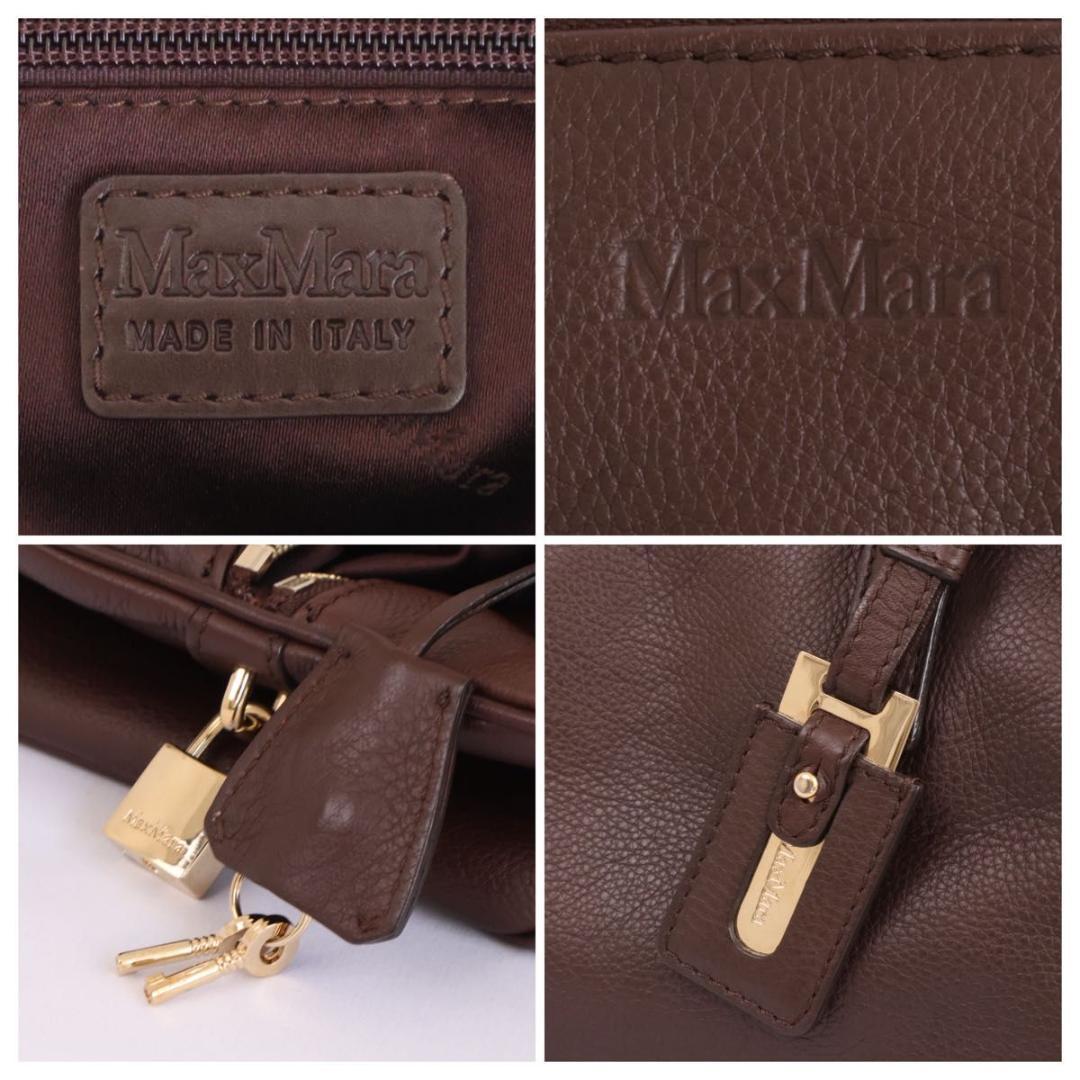 Max Mara Maxmara Shoulder Bag Mini Boston Leather Brown — view 9