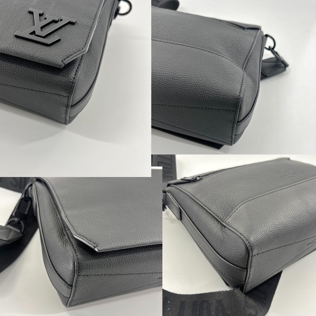 Louis Vuitton Super LV Aerogram Takeoff Messenger Bag Black — view 9
