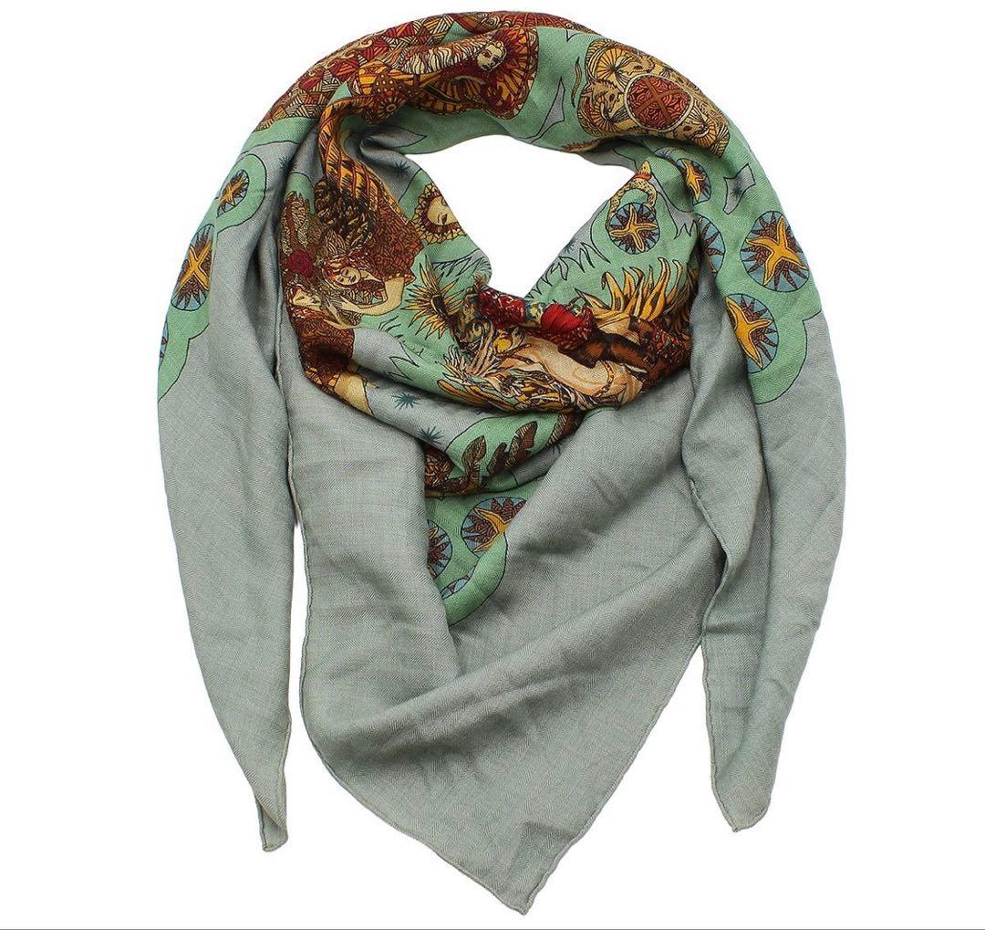 Hermes Cashmere X Silk 140 Large Shawl Scarf