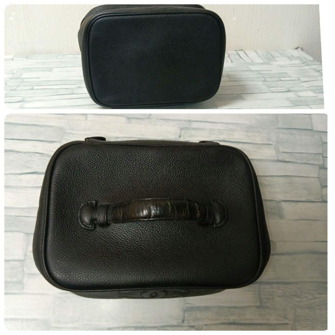 Chanel Vanity Pouch Caviar Leather Black GD CC Logo — view 6
