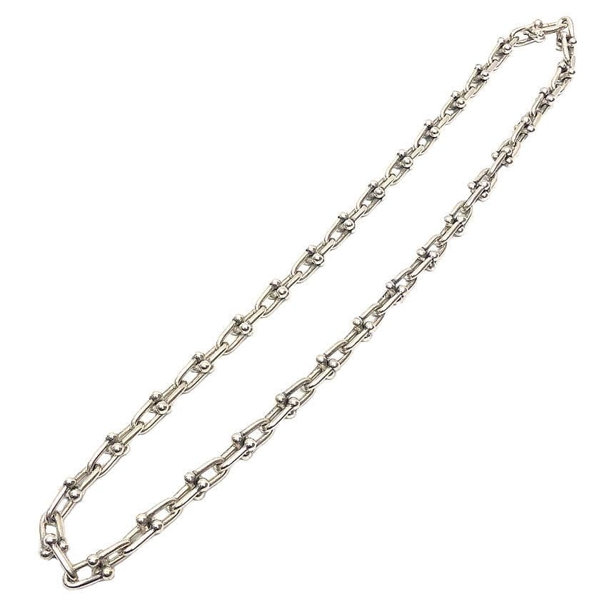 Tiffany & Co Silver Hardware Small Link Necklace Aq12325