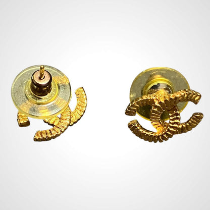Chanel Gold Coco Mark Earrings K_081
