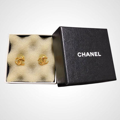 Chanel Gold Coco Mark Earrings K_081