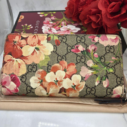 Gucci Zip Around Wallet Blooms Flower Pink — view 2