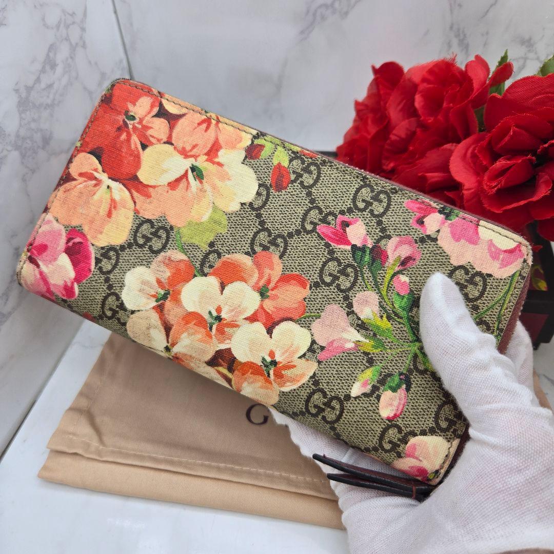 Gucci Zip Around Wallet Blooms Flower Pink — view 3