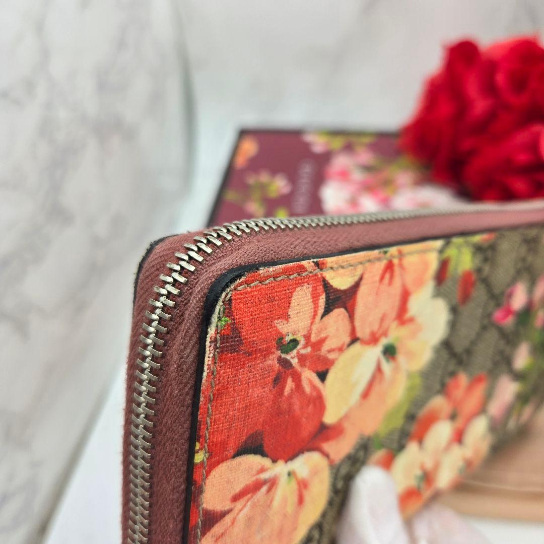 Gucci Zip Around Wallet Blooms Flower Pink — view 5
