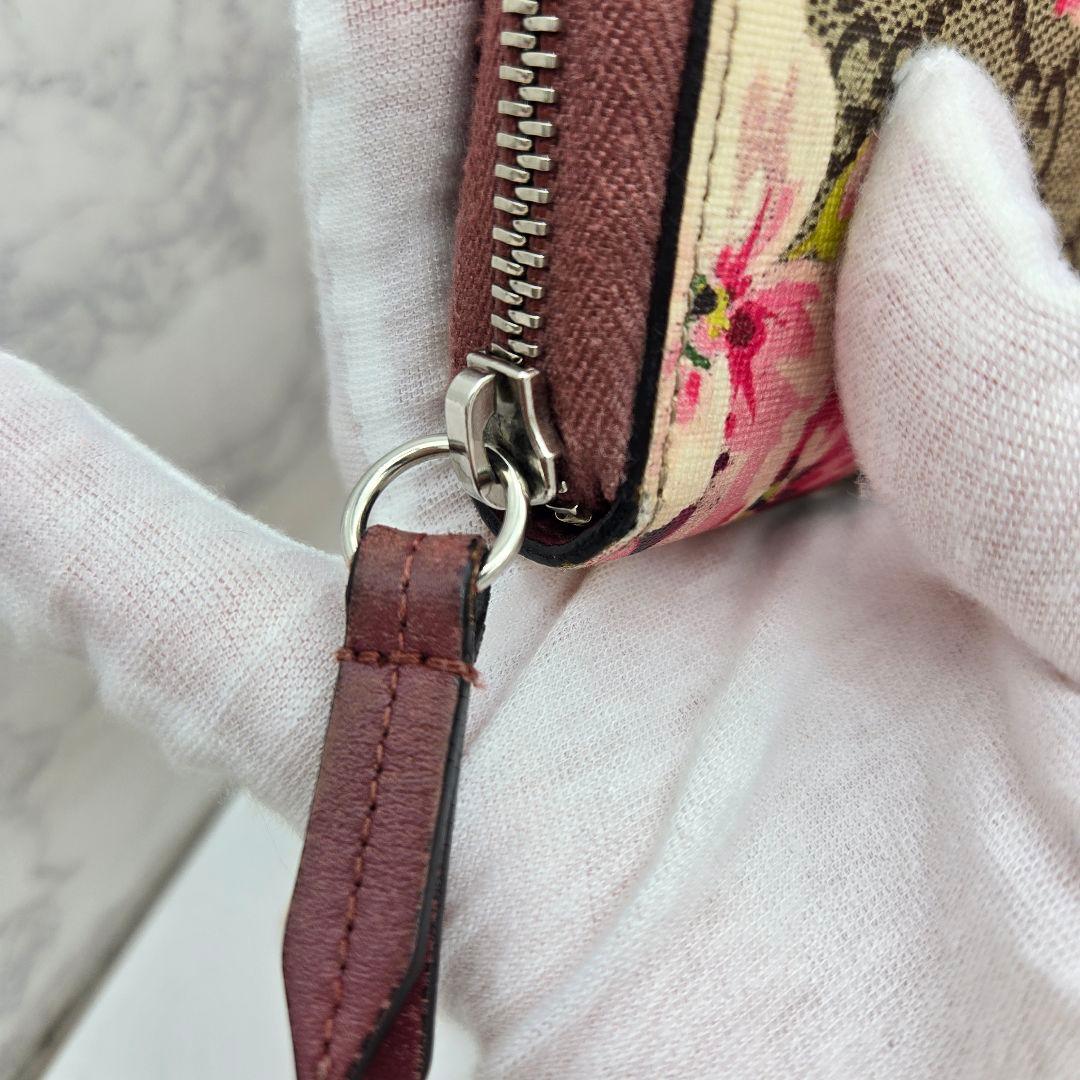Gucci Zip Around Wallet Blooms Flower Pink — view 6