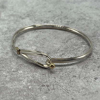 Tiffany & Co Hook and Eye Bangle Silver YG Vintage Bracelet