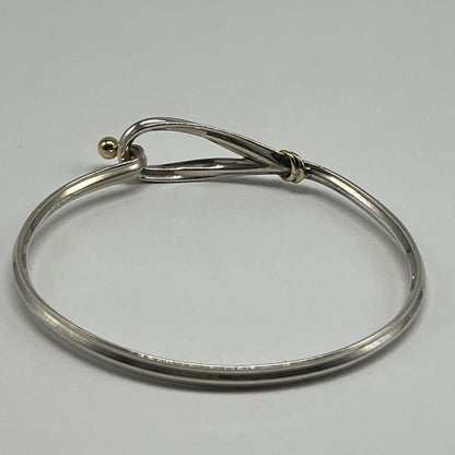 Tiffany & Co Hook and Eye Bangle Silver YG Vintage Bracelet — view 4