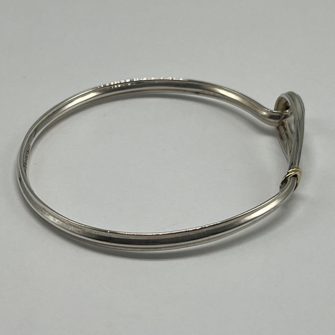 Tiffany & Co Hook and Eye Bangle Silver YG Vintage Bracelet — view 5
