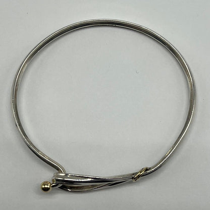 Tiffany & Co Hook and Eye Bangle Silver YG Vintage Bracelet — view 7