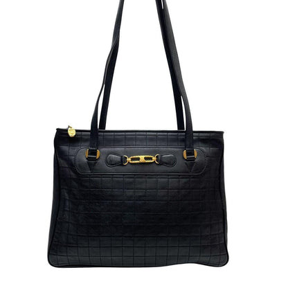 Celine Triomphe Quilted Leather Shoulder Tote — view 2