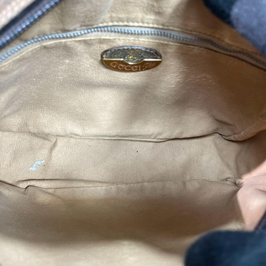 Gucci GG Shoulder Bag Brown Beige Logo Leather — view 5