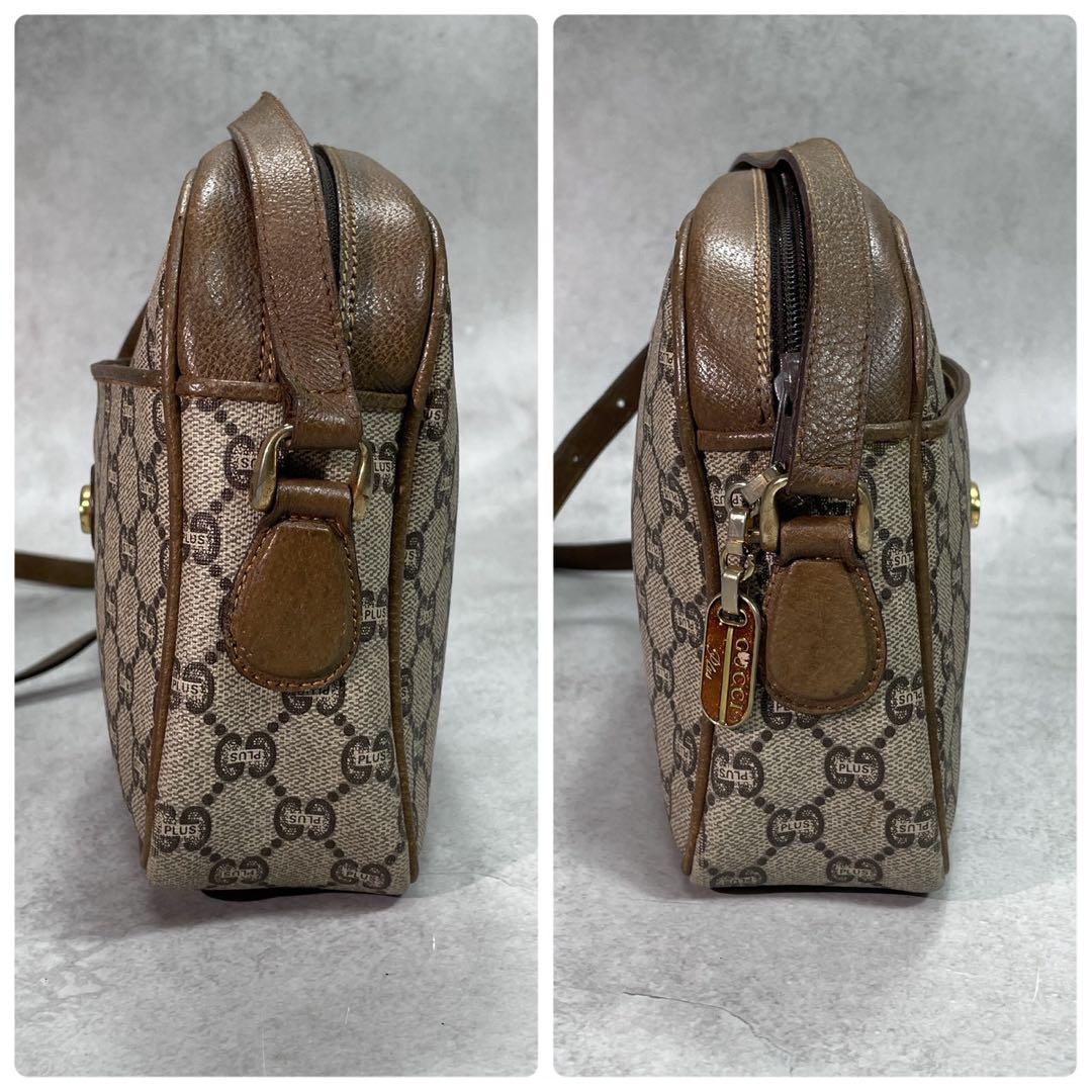 Gucci GG Shoulder Bag Brown Beige Logo Leather — view 7