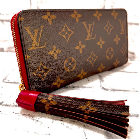Louis Vuitton Monogram Zippy Wallet Tassel Fuchsia