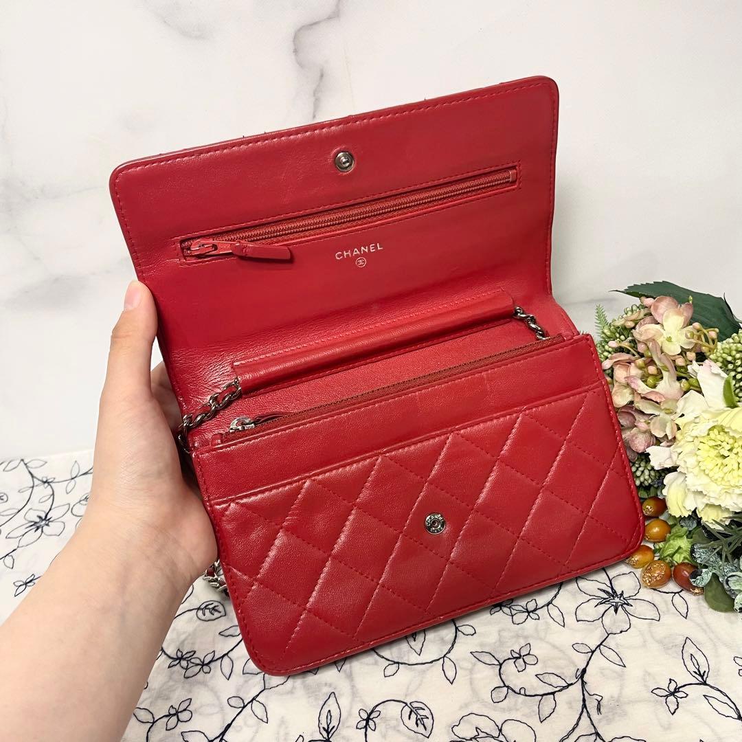 Chanel Chain Wallet Pink Coco Quilted — view 9