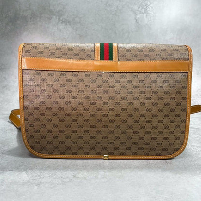 Gucci GG Sherry Line Shoulder Bag Brown Leather — view 3